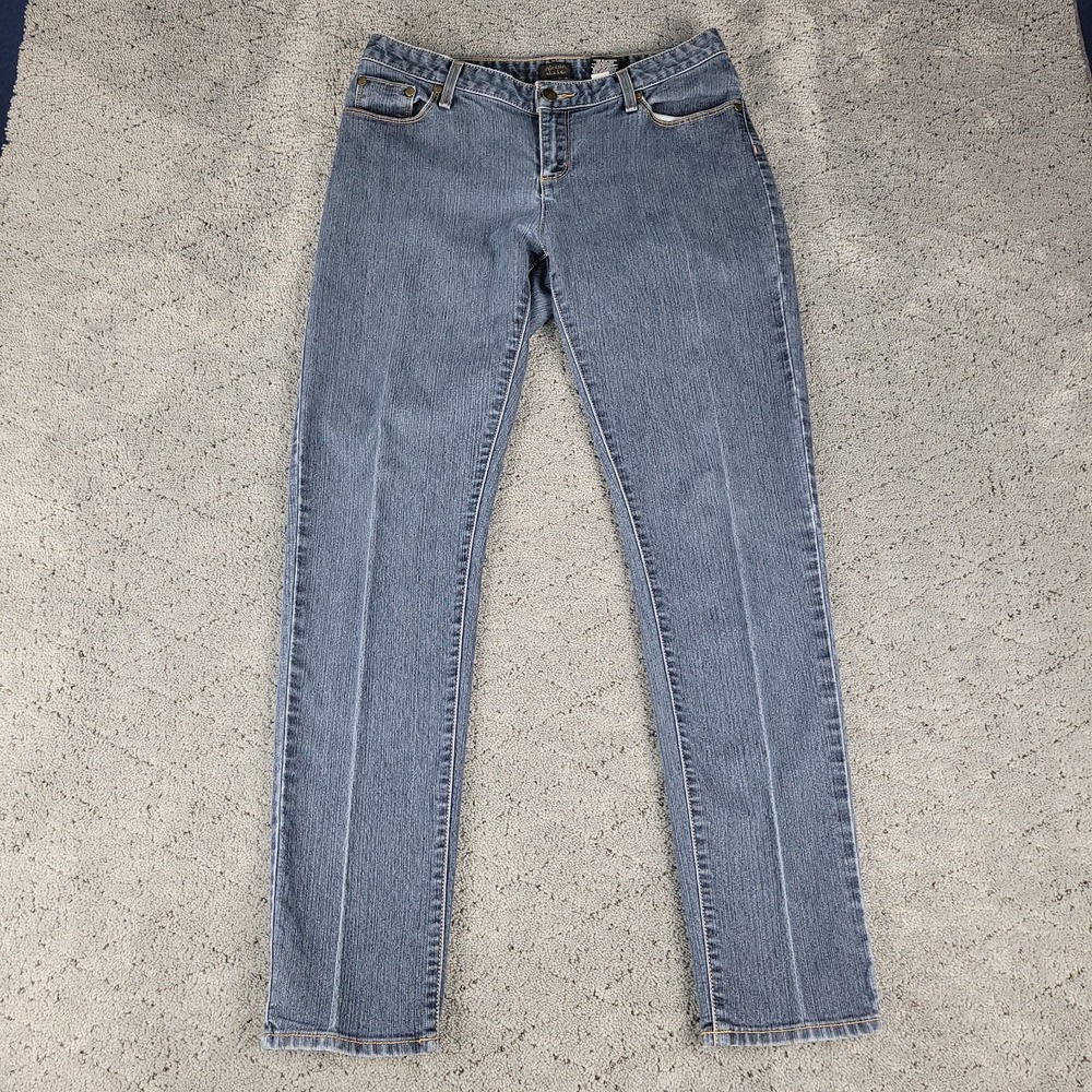 Nicole By Nicole Miller Jeans Womens 8 Blue Straight Leg Mid Rise Stretch Denim